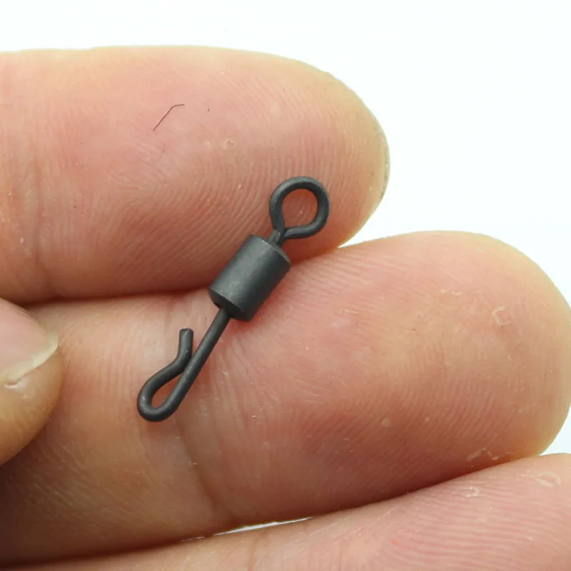 

Wholesales 1000pcs Quick Change Swivels Covert Kwik Lok Swivels Covert Non Glare Balck Colour-Fits Safety Lead Clips