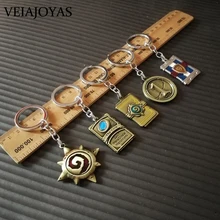 Conjunto completo hearthstone liga logotipo chaveiros heros de warcraft pacote cartão chaveiro do carro chaveiros llaveros jogo chaveiro presentes