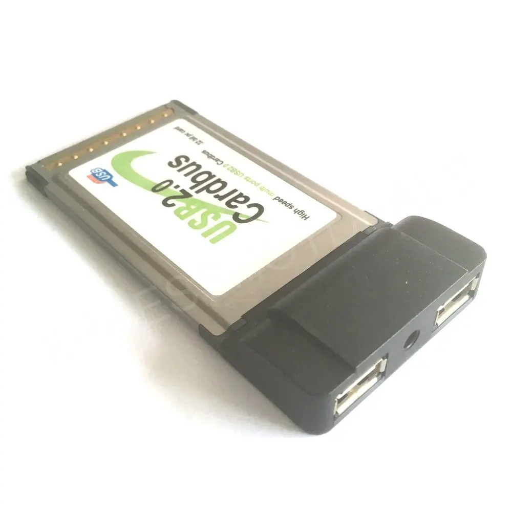 PCMCIA 2 порта USB 2,0 концентратор Cardbus адаптер для ноутбука