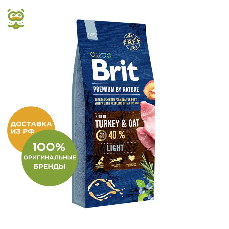 Корм Brit Premium by Nature Light для собак с лишним весом, Курица, 15 кг