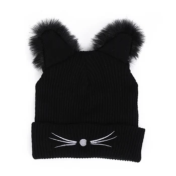 

Girl Women Fashion Punk Devil Cat Ear Hip Hop Winter Warm Beanie Hat Cap Gift