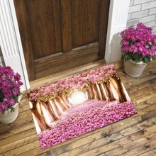 Else Love Way Road, розовое дерево, цветы, листья, 3d узор, принт, противоскользящий декоративный пол, дверной коврик, домашний вход, гостиная