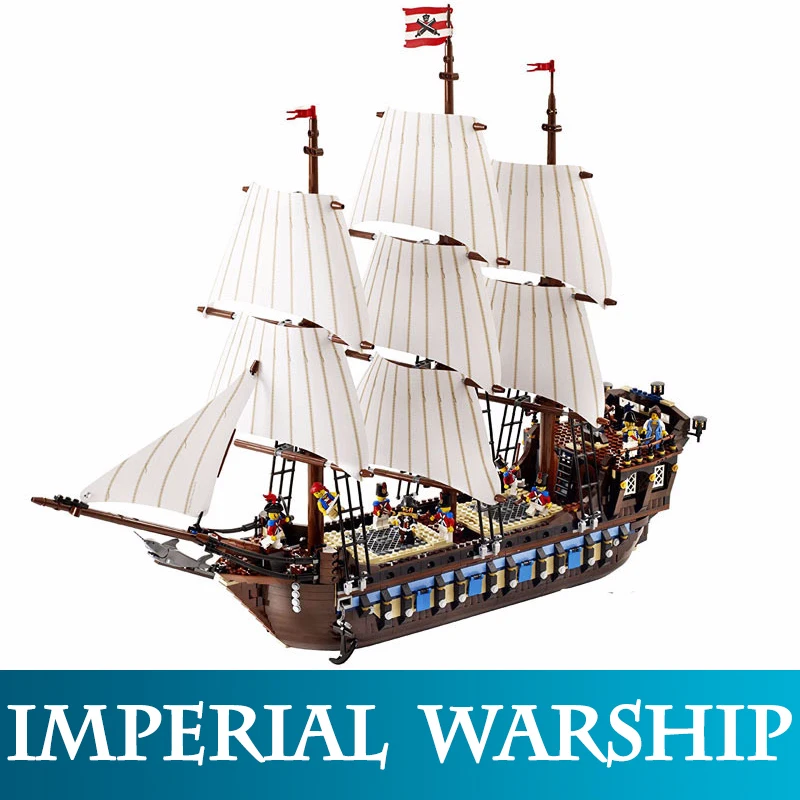 

22001 1717pcs Pirate Ship Imperial Warships Model Building Kits Block Brick Compatible 10210 LegoINGlys Blocks Toys For Children