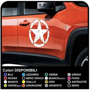 

KIT 2 STICKERS CONSUMED STAR CAR DOOR OFFROAD US ARMY SCRATCHED EFFECT for renegade