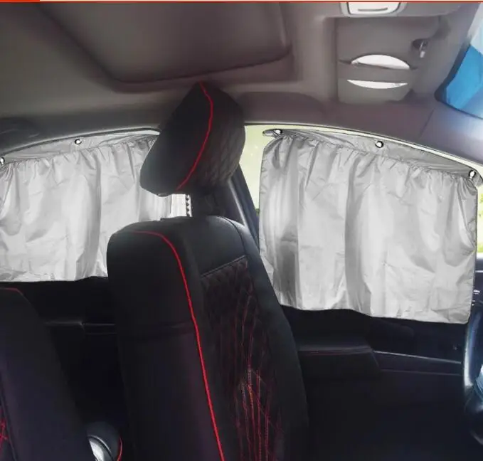 Curtain Car Shades 2pcs Rear Side Window Curtain Car Sun Block Curtains Motorized Vehicle