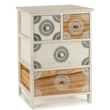 

Auxiliary furniture Wood with Four drawers. Model Mandala. Paulownia wood. Measures: 50x32x69 cm