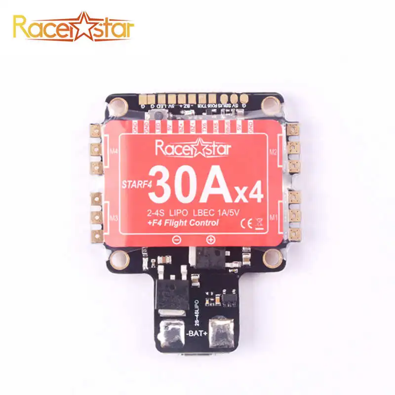 High Quality Racerstar StarF4 30A 2-4S Blheli_S 4 in 1 ESC AIO F4 BF3.1 Flight Control Board with 5V BEC For RC Drone Multirotor |