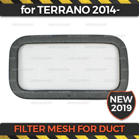 

Filter mesh under jabot case for Nissan Terrano 2014- on duct plastic ABS protection embossed function car styling accessories