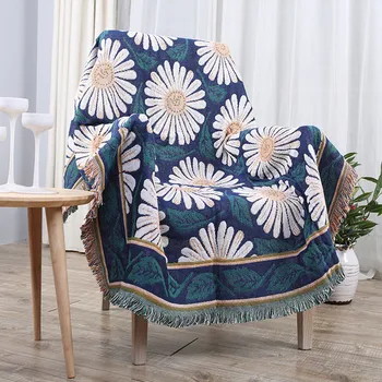 

American Style High Quality Thicken Cotton Linen Multi-Purpose Blanket Bedspread Sofa Cover