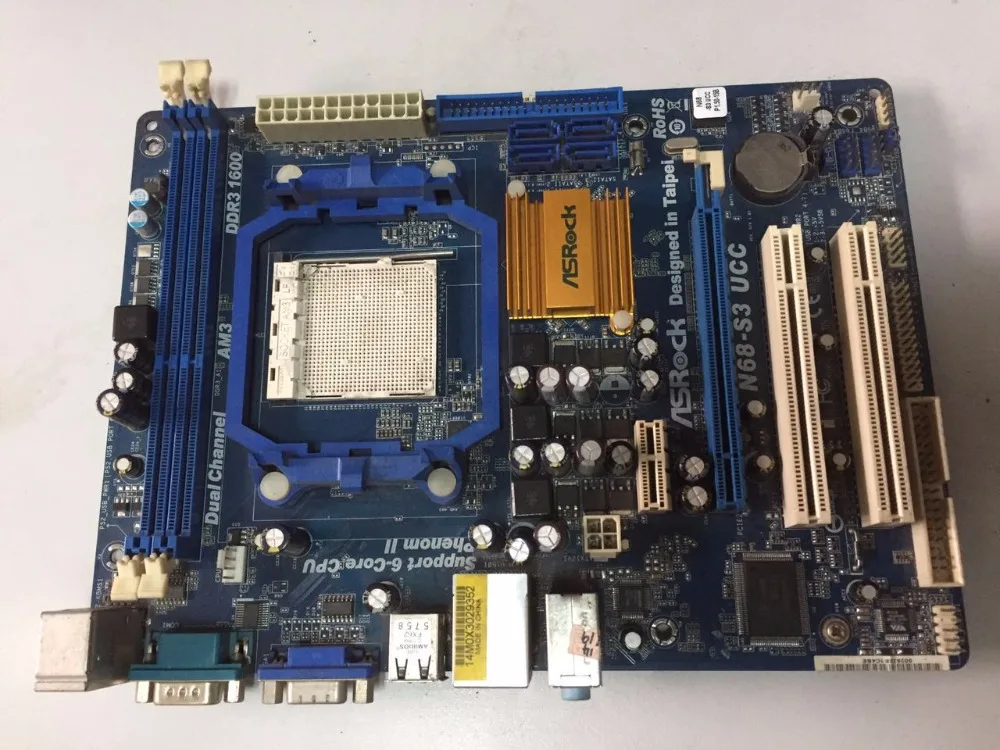 

For Asrock N68-S3 UCC Original Used Desktop Motherboard Socket AM2 AM3 DDR3 (Alternative GA-MA770T- US3 -UD3P -UD3)