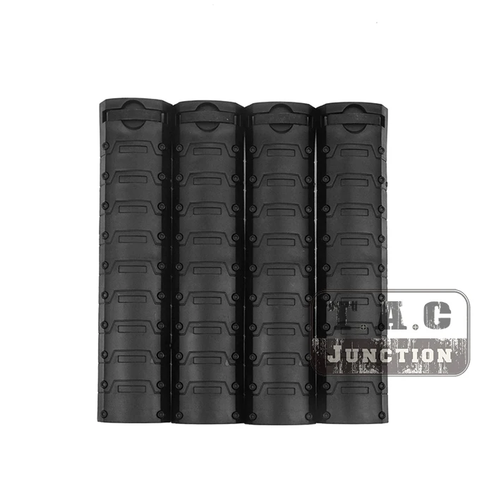 

4pcs Armored Rail Covers Grips Panels Dragon Scales Hand Guard Protector For 20 mm Pricatinny RIS 6.2 Scope Mount
