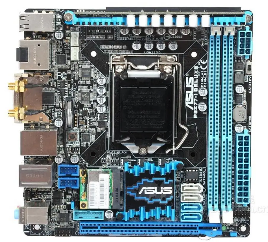 Mini-ITX HTPC 17*17 разъем LGA 1155 PCI-E 3,0 USB3.0 SATA3.0 для ASUS P8Z77-I DELUXE настольная материнская плата Z77 DDR3 б/у материнская плата