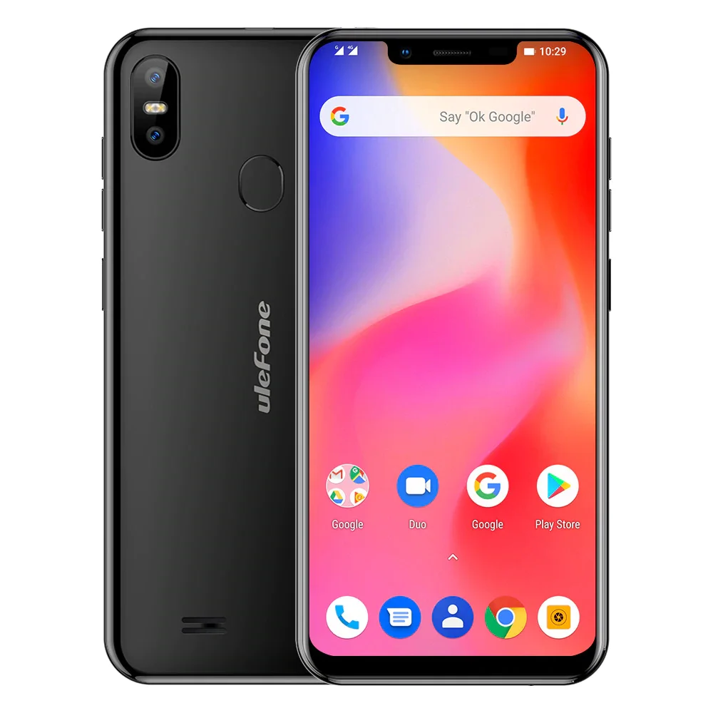 Мобильный телефон Ulefone S10 Pro, 5,7 HD+ 19:9, 2 Гб ОЗУ, 16 Гб ПЗУ, 16 МП, Android 8,1, MT6739WA, четырехъядерный, разблокировка лица, 4G, смартфон - Цвет: Черный