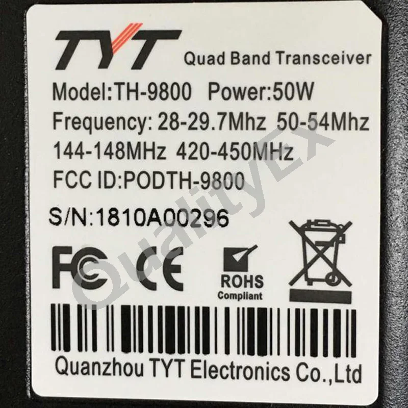 TYT TH 9800 Pro 50 Вт 809CH Quad Band Dual Дисплей повторителя скремблер УКВ трансивер автомобиль