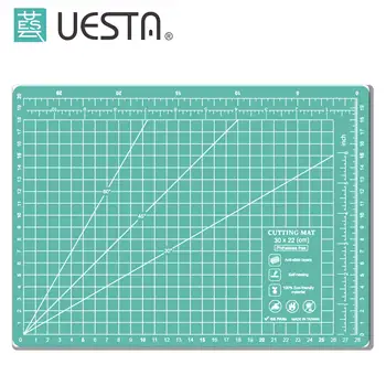 

PP A4 Light Green Cutting Mat 12"x9" Multipurpose Self Healing Cutting Mats for Quilting 3-Ply Durable Paper Mat for Cutting