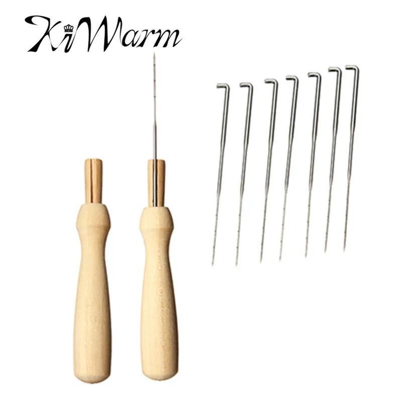 Buy KiWarm Modern 7 Felting Needles 1 Wooden Needle Handle Holder Wool Felting