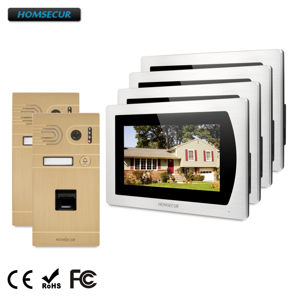 

HOMSECUR 7" Hands-free Video Door Entry Phone Call System+Touch Screen Monitor BC061-G +BM717-S