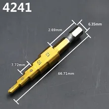 Пагода форма HSS пагода с шестигранным хвостовиком Металл Сталь Шаг сверло отверстие резак инструмент один пакет 4-12 мм