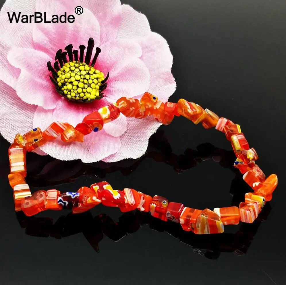 WarBLade натуральный красочный браслет с драгоценным камнем чип бусины самородки в виде ракушки Кристалл Коралл кварцевые браслеты для женщин ювелирные изделия - Окраска металла: chrysanthemum stone