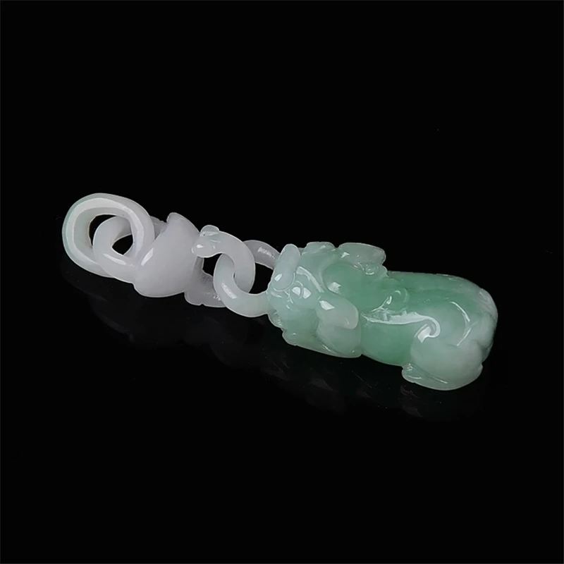 Hollow pendant beast Jade pendant jade brave troops pendant necklace Attached lanyard Included certificate