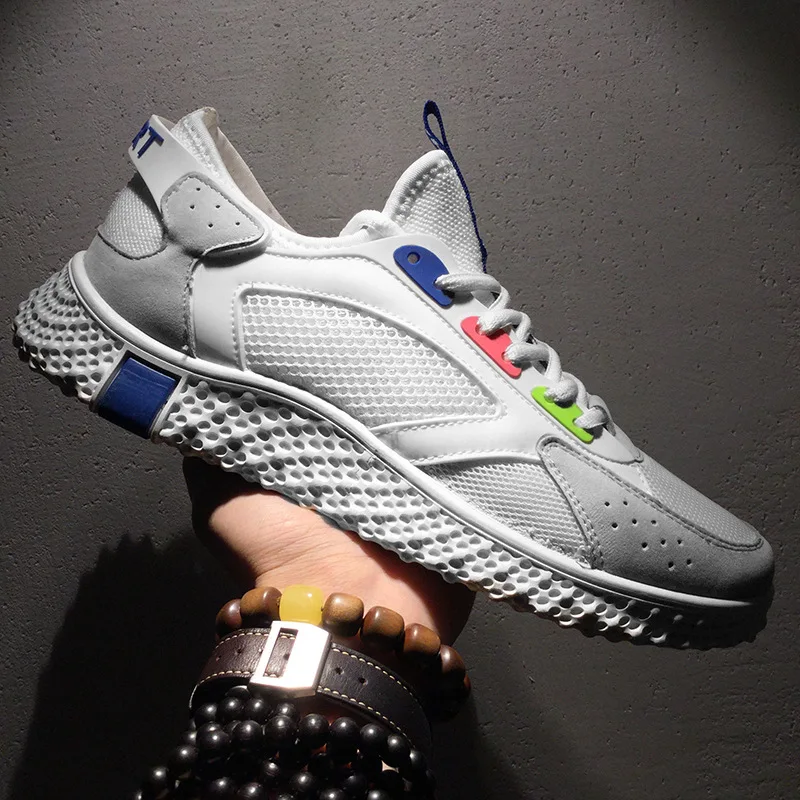 جديد الرجال حذاء كاجوال الأبيض رياضية تنفس الكبار الذكور تنيس الأحذية أنيق طالب الدانتيل متابعة أحذية تزلج المضادة للانزلاق تصميم
