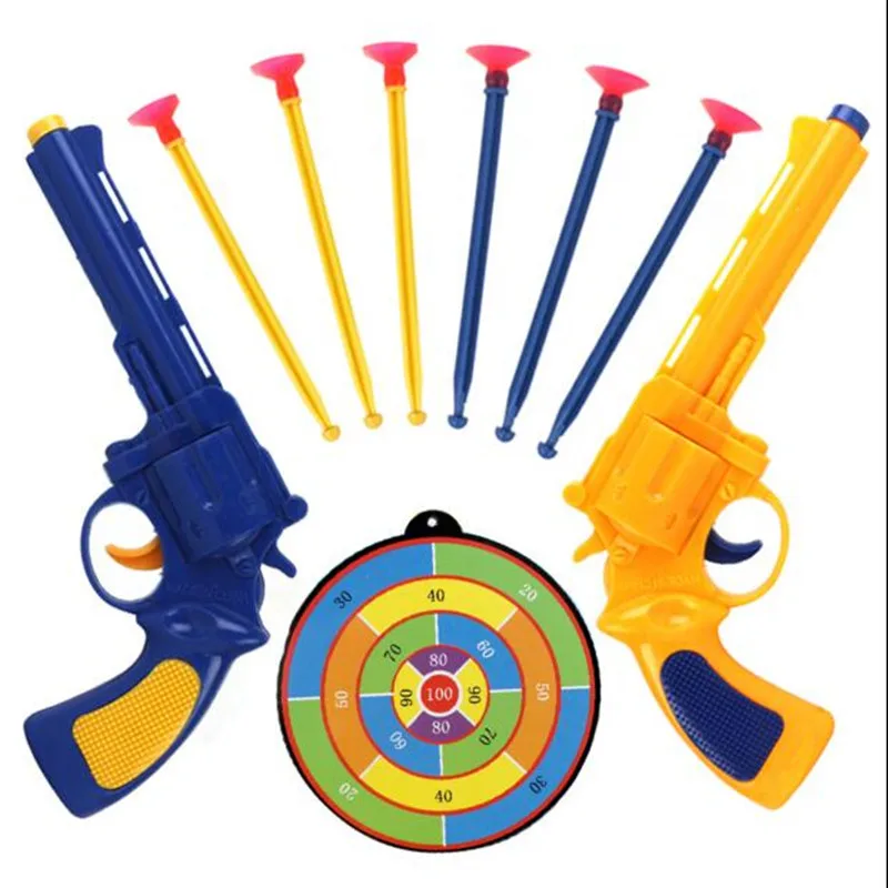TwoSoftAirGunsSixSoftBulletTargetSetChildrensShootingToys