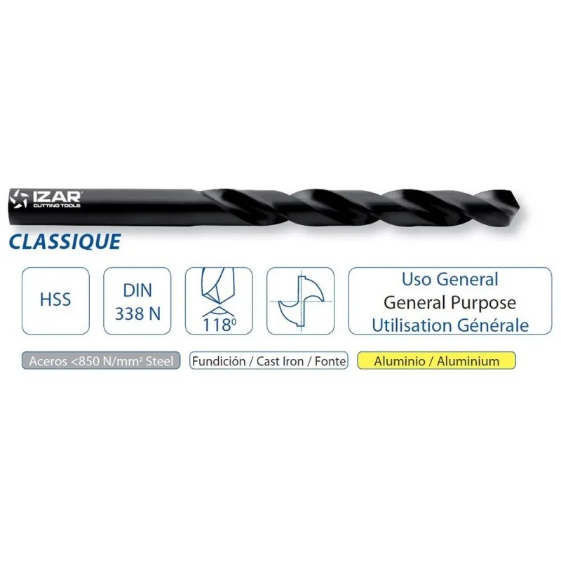 IZAR 10310 Drill HSS DIN338n Classic 9 60 мм|Аксессуары для электроинструментов| |
