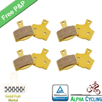 

Bicycle Disc Brake Pads For Magura MT2 MT4 MT6 MT8 Disc Brake, 4 Pairs, Gold Full Metal