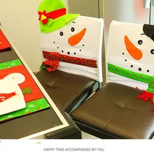 Милый снеговик стул Чехлы для мангала Рождество украшения Рождество стул Чехлы для мангала партии Таблица Рождество снеговик подарок Ужин Декор