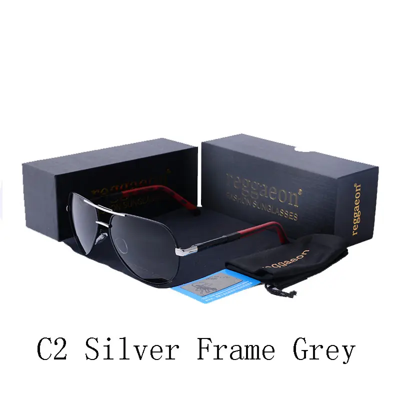 Роскошные солнцезащитные очки для мужчин поляризационные uv400 Высокое качество брендовая Дизайнерская обувь пилот вождения женские солнцезащитные очки в большой оправе - Цвет линз: 8725C2 with box