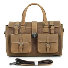 Большой Ёмкость Для мужчин ручной Чемодан Путешествия Duffle Сумки из натуральной кожи выходные сумки на плечо многофункциональный Overnight Duffel Bag