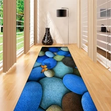 Синие черные камни на оранжевой бабочке 3d принт нескользящие микрофибры Моющиеся длинные бегуны Коврики для прихожей
