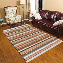 Else Nordec черно-белый ikat скандинавский геометрический 3d принт Противоскользящий килим моющийся декоративный килим Площадь Ковер богемный ковер