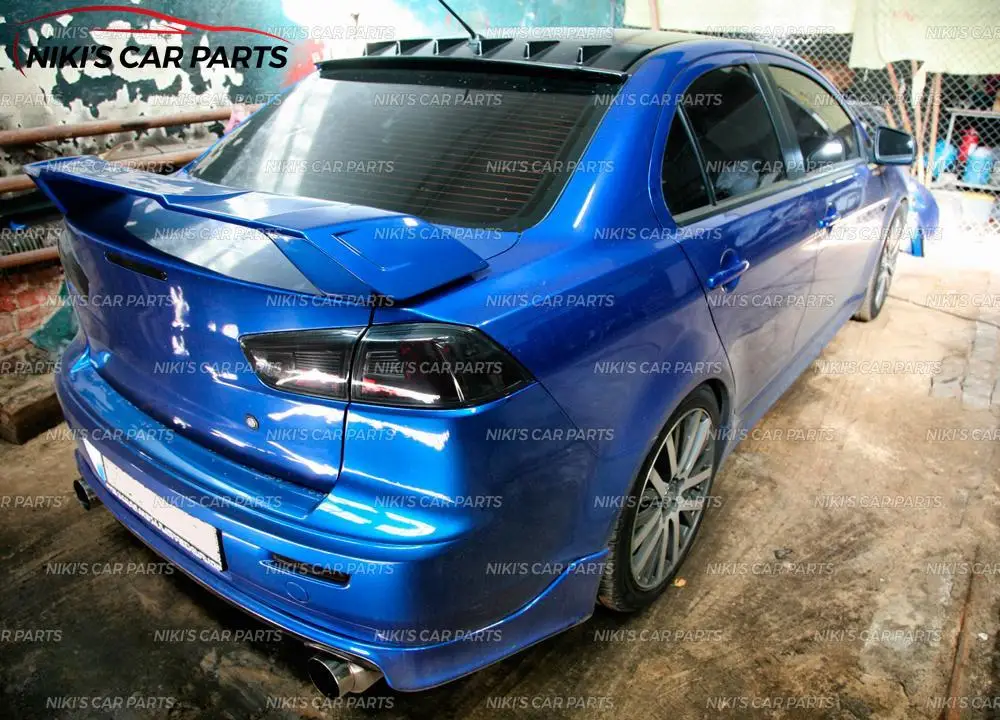 Спойлер навес на крыше для Mitsubishi Lancer X 2007- шесть зубьев ABS пластик специальный Аэро крыло динамическое литье украшения