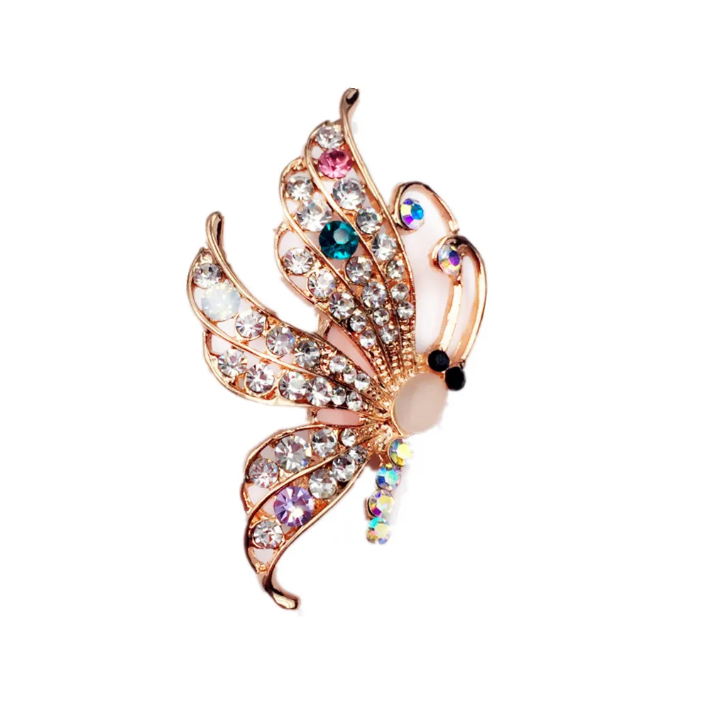 

New Alloy Rhinestone Enamel Animal Butterfly Brooches Women Men Vintage Cute Insect Brooch Hat Scarf Pins Gift Jewelry