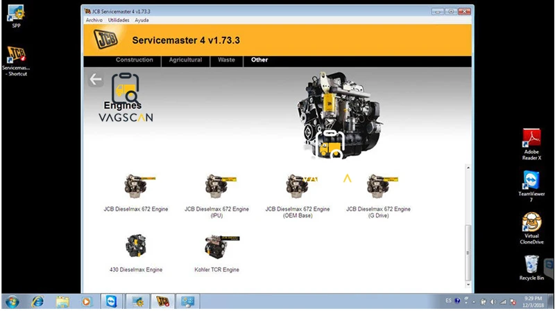 Сельскохозяйственные Строительное оборудование для JCB электронный Услуги инструмент(DLA) JCB servicemaster heavy duty truck диагностический инструмент