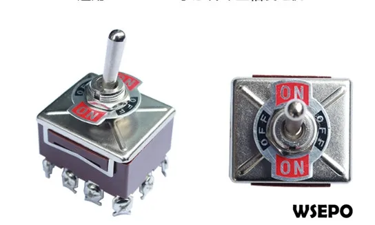 9-Pin 24A 220V/380V (Single/Three Phase)Equal Power Mutual Voltage Transfer Handle Switch Fits for 5KW~10KW Gas/Diesel Generator |