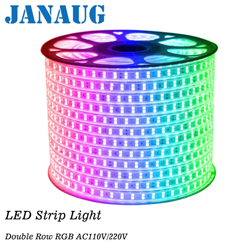 

120leds/m 220V 240V RGB led strip 5050 Double Row warm white/white/RGB led tape light home decoration 1m 5m 10m 15m 20m 50m 100m