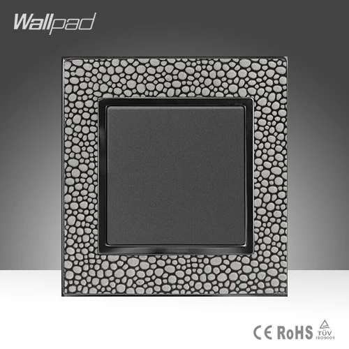 1 банда способ Wallpad Роскошная жемчужная кожаная рамка 16A 110 250 В Push On Off Кулисный