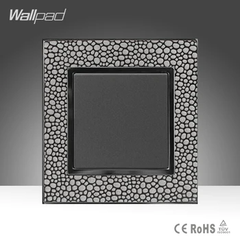 

1 Gang 1 Way Wallpad Luxury Pearl Leather Frame 16A 110-250V 1 Gang 1 Way Push On Off Rocker Wall Switch Free Shipping