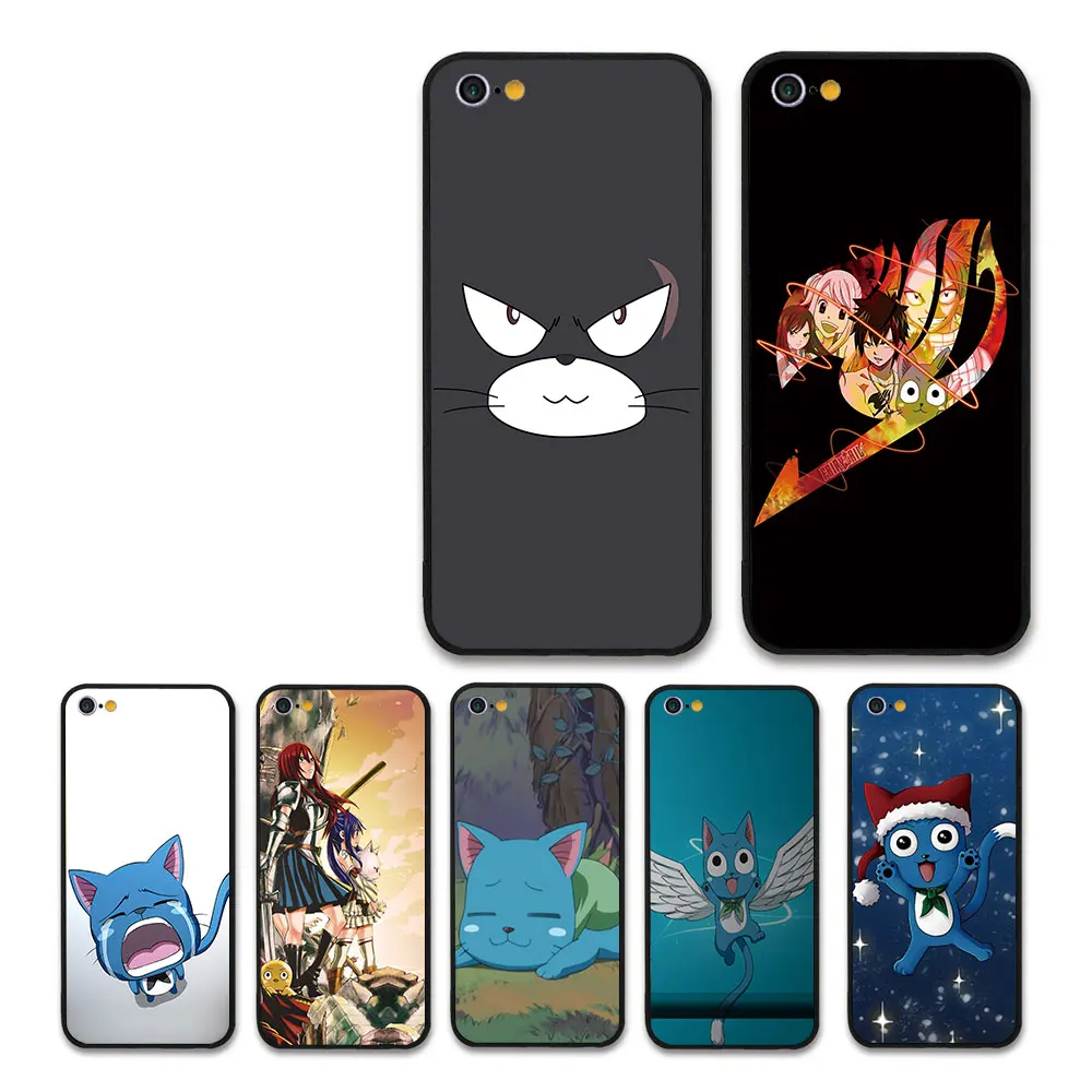 Жесткий Чехол для iPhone 5 6 7 8 plus/7 plus/6 plus X аниме милый синий кот | Мобильные телефоны и