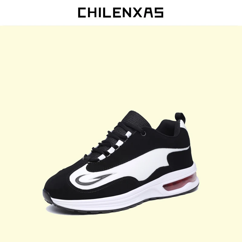 

CHILENXAS Spring Autumn 2017 Leather Shoes Men Casual Breathable Comfortable Height Increasing Lace-up Solid Light Waterproof