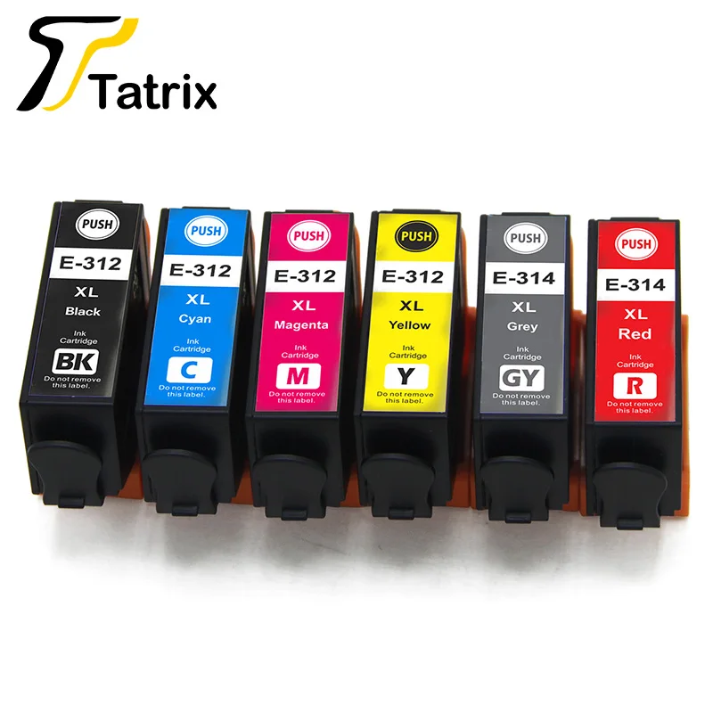 Tatrix совместимый для Epson T312XL 312XL E-312XL 312 314XL E-314XL чернильный картридж Expression Photo T-314XL и