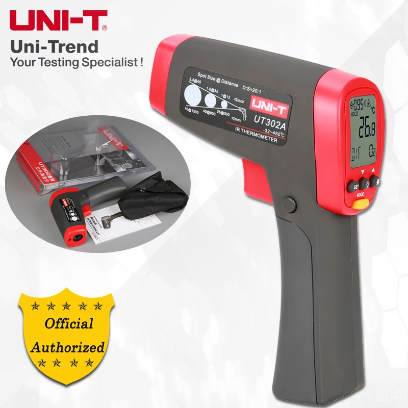 UNI-T UT302A/UT302C/UT302D инфракрасный термометр Бесконтактный электронный промышленный