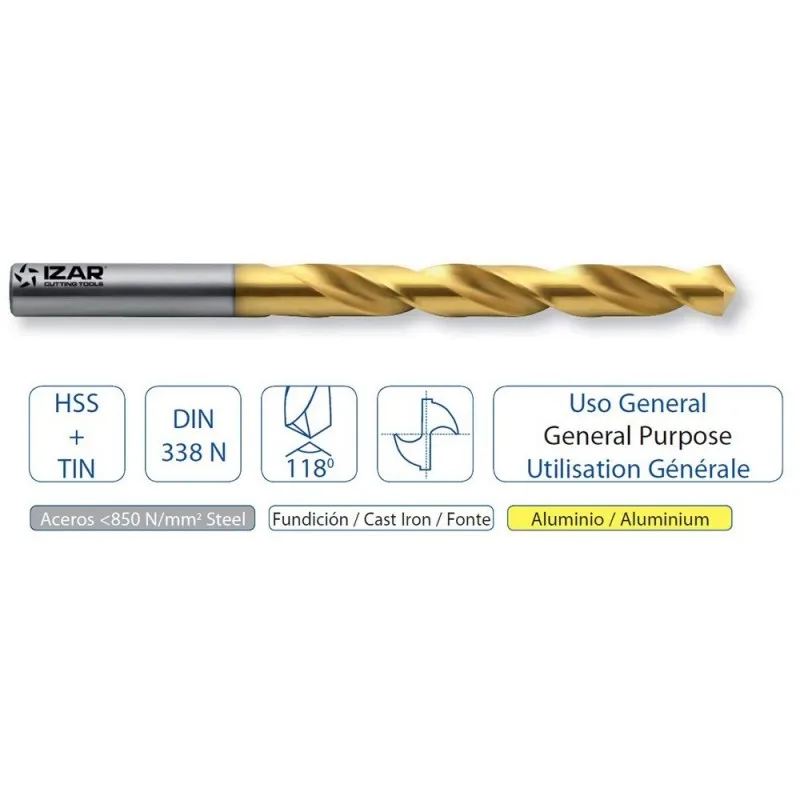 IZAR 16539 Drill HSS DIN338n Classic блистерная Олово 6 00 мм|Аксессуары для электроинструментов| |