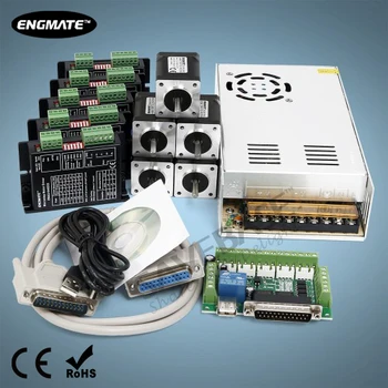 

CNC Router Kit 5 Axis ENGMATE Motor Driver 62oz-in Nema14 Stepper Motor 24V PSU