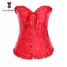 Zip Up Slimming Waist Shaper Lace Trimmed Women Bustier Plus Size Body Shapewear Pleated Corset 819# Zip Up Slimming Waist Shaper Lace Trimmed Women Bustier Plus Size Body Shapewear Pleated Corset 819#