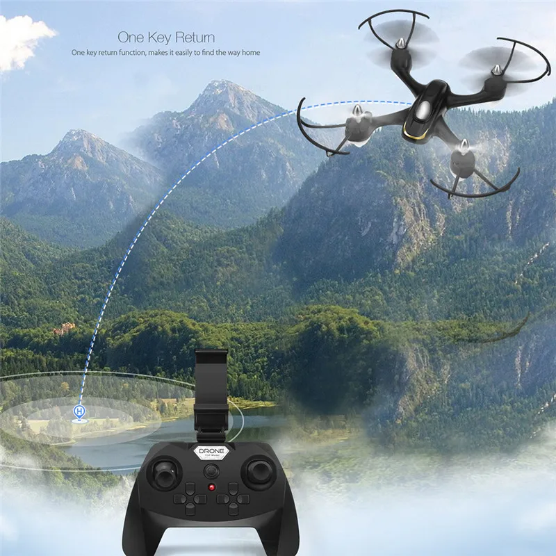Eachine E33W WiFi FPV с камерой Безголовый светодиодный светильник для RC FPV Дрон Квадрокоптер Вертолет игрушка RTF VS E50 E52 E50S