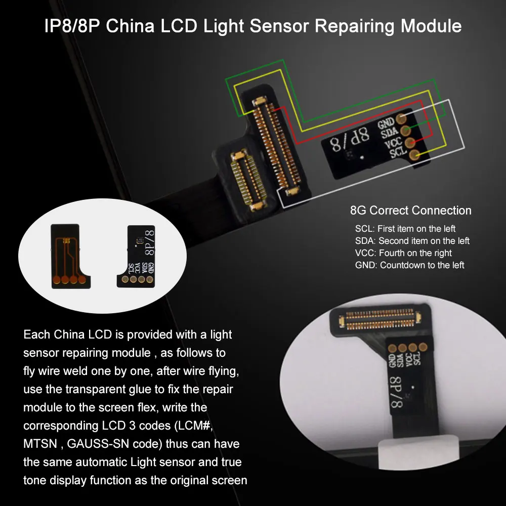 W23 LCD Digitizer Touch Screen Light Sensor
