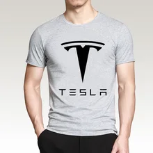New Tesla Men T Shirts Short Sleeve Round Neck Ringer Letter Printed cotton Male Tees Casual Boy t-shirt Tops many colors